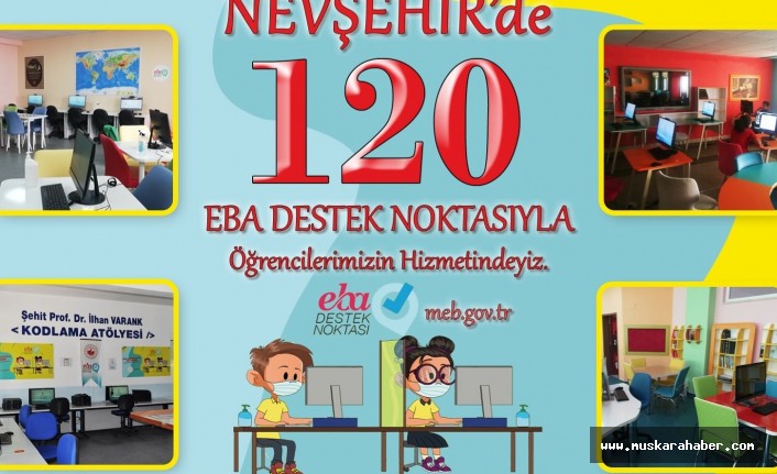 Nevşehir’de 120 merkezde EBA Destek Noktası oluşturuldu