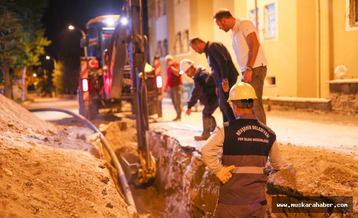 Belediye ekipleri çalışıyor, Nevşehir modern altyapıya kavuşuyor