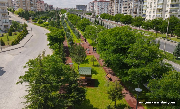 Cevher Dudayev Mahallesi’ndeki  yürüyüş yolu ve park beğeni topladı