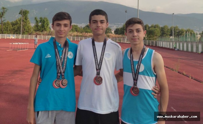 Genç atletler Türkiye Şampiyonası’ndan 3 bronz madalya ile döndü