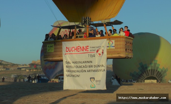 Kapadokya’da balonlar, DMD hastalığının uçup gitmesi için uçtu